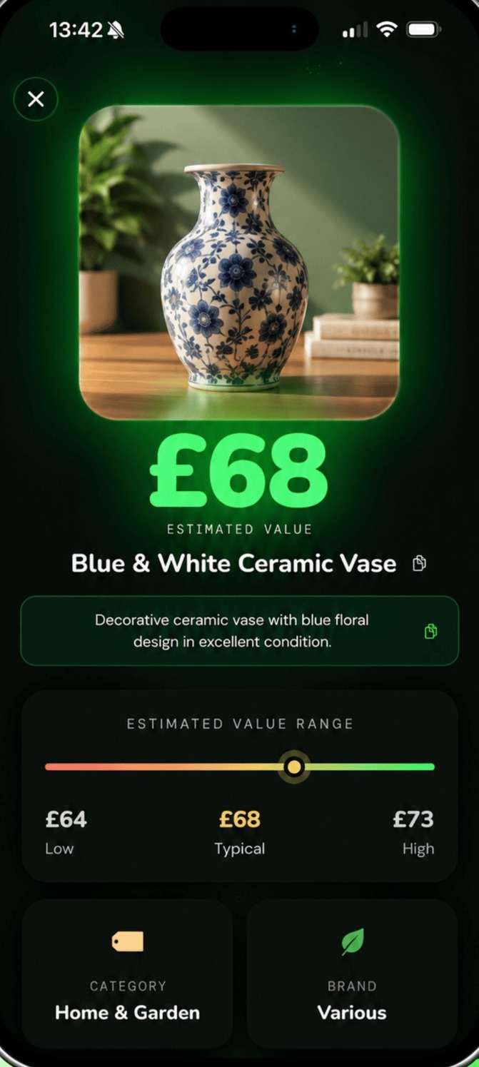 KaChing instant valuation screen